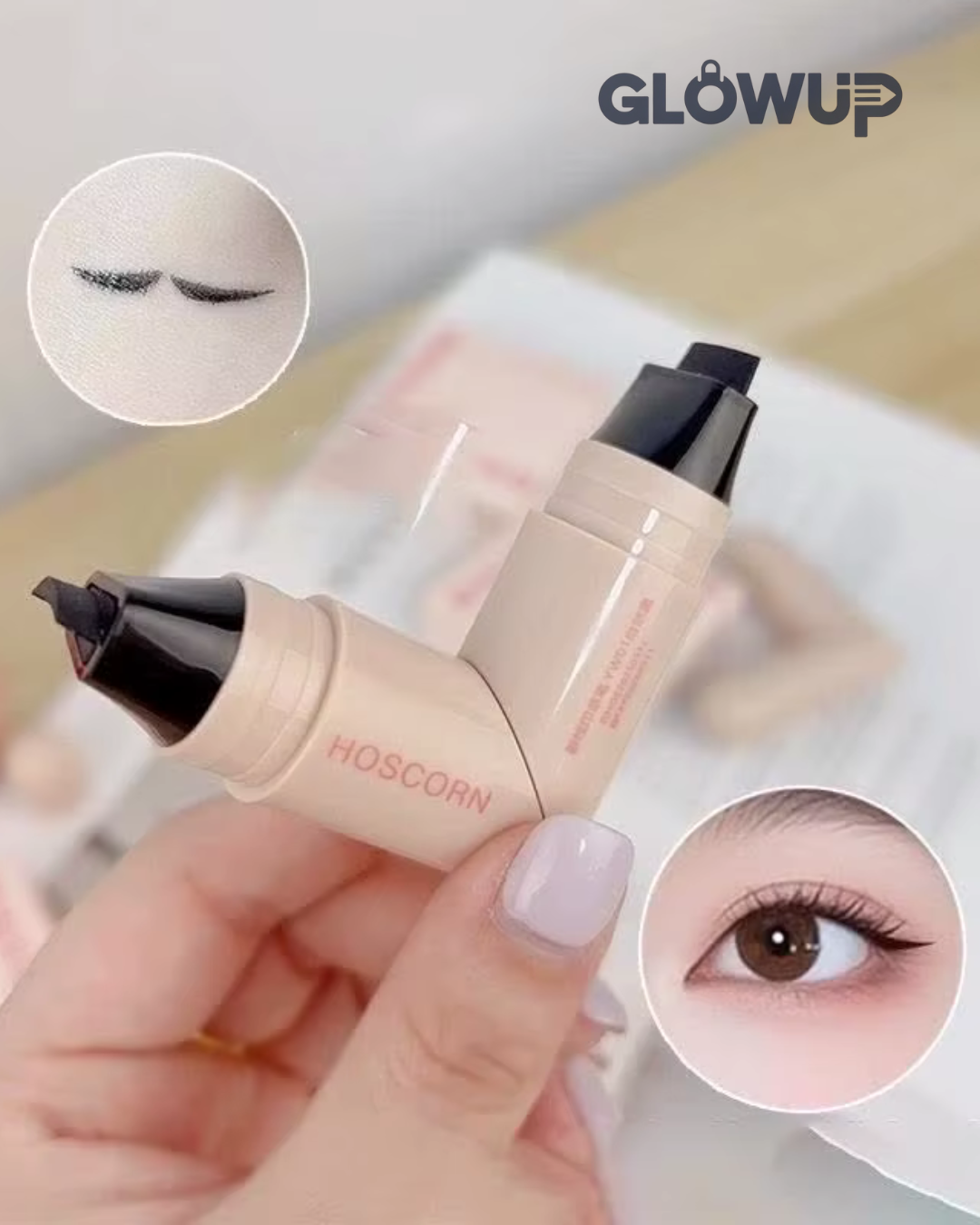 Delineador 3 en 1– HOSCORN Eyeliner Stamp